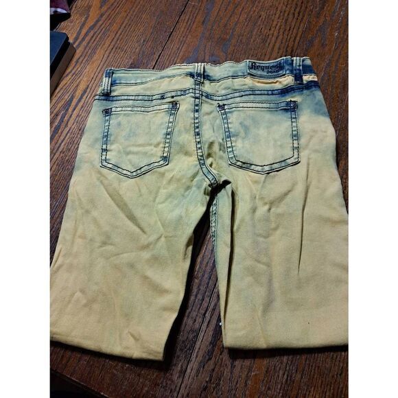 New Size 9/29 Request Jeans Yellow Blue Streetwear Denim Blue Jeans Pockets NWT - Picture 4 of 5